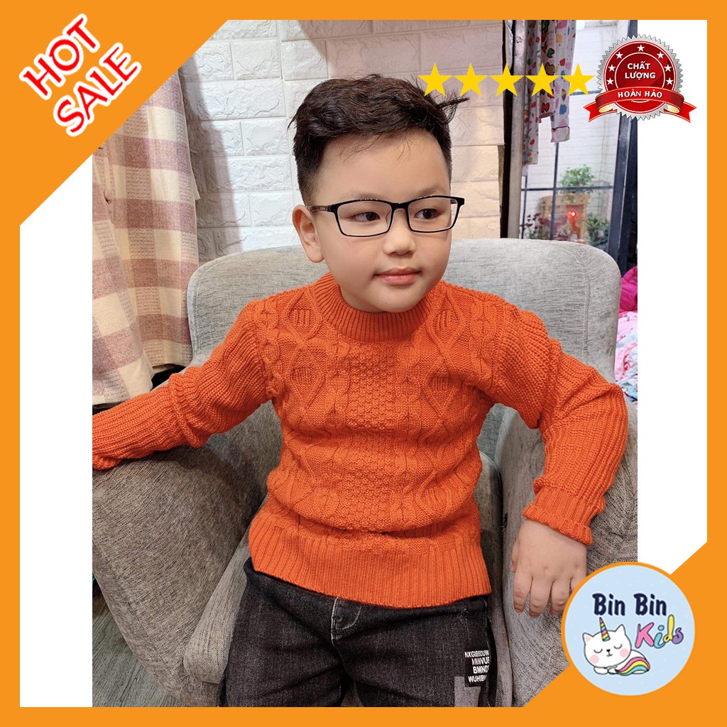 Áo Len Cao Cấp Cho Bé Trai Từ 3 Đến 9 Tuổi_Áo Len Dệt Thừng Siêu Đẹp_Giúp Giữ Nhiệt, Giữ Ấm Cực Tốt_Có Sẵn