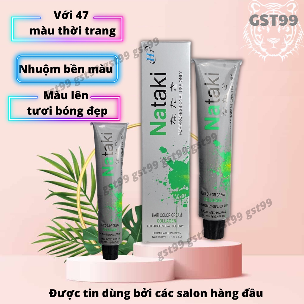 Thuốc nhuộm tóc Nataki đủ các màu Cho Salon Không Kèm OXY trợ nhuộm bột tẩy mua riêng