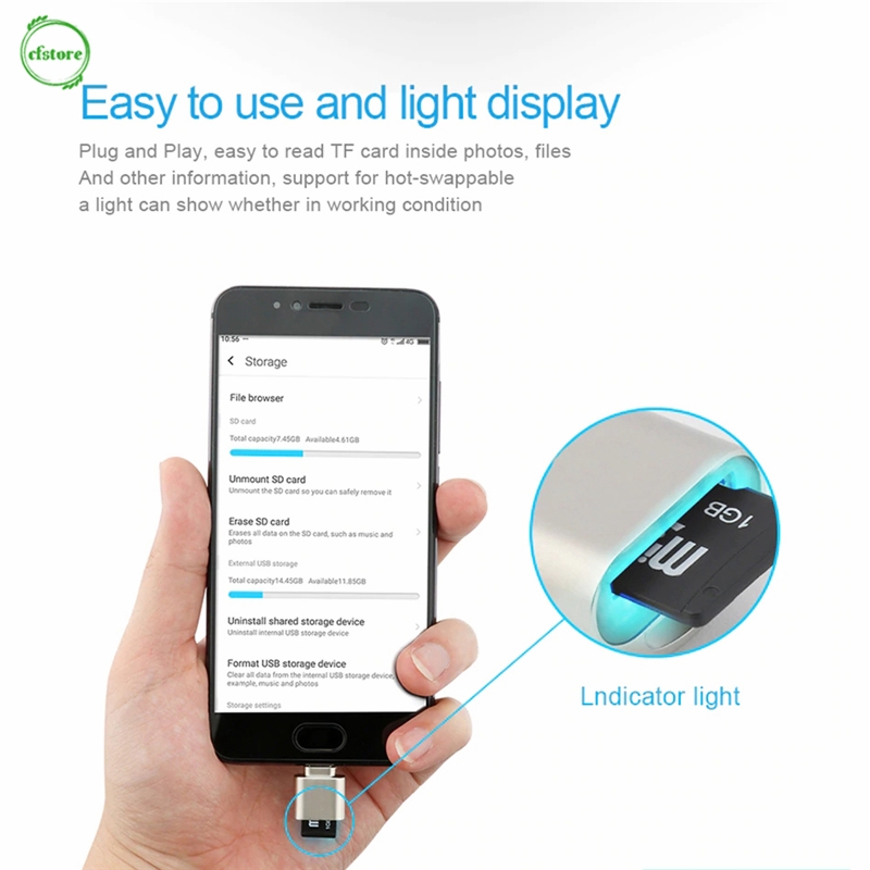 Đầu Đọc Thẻ Nhớ Sd Tf Usb 3.1 Dành Cho IP