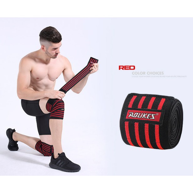 Quấn gối Aolikes ( 1 cặp ) / đầu Bảo vệ Băng tập Gym -A 7167