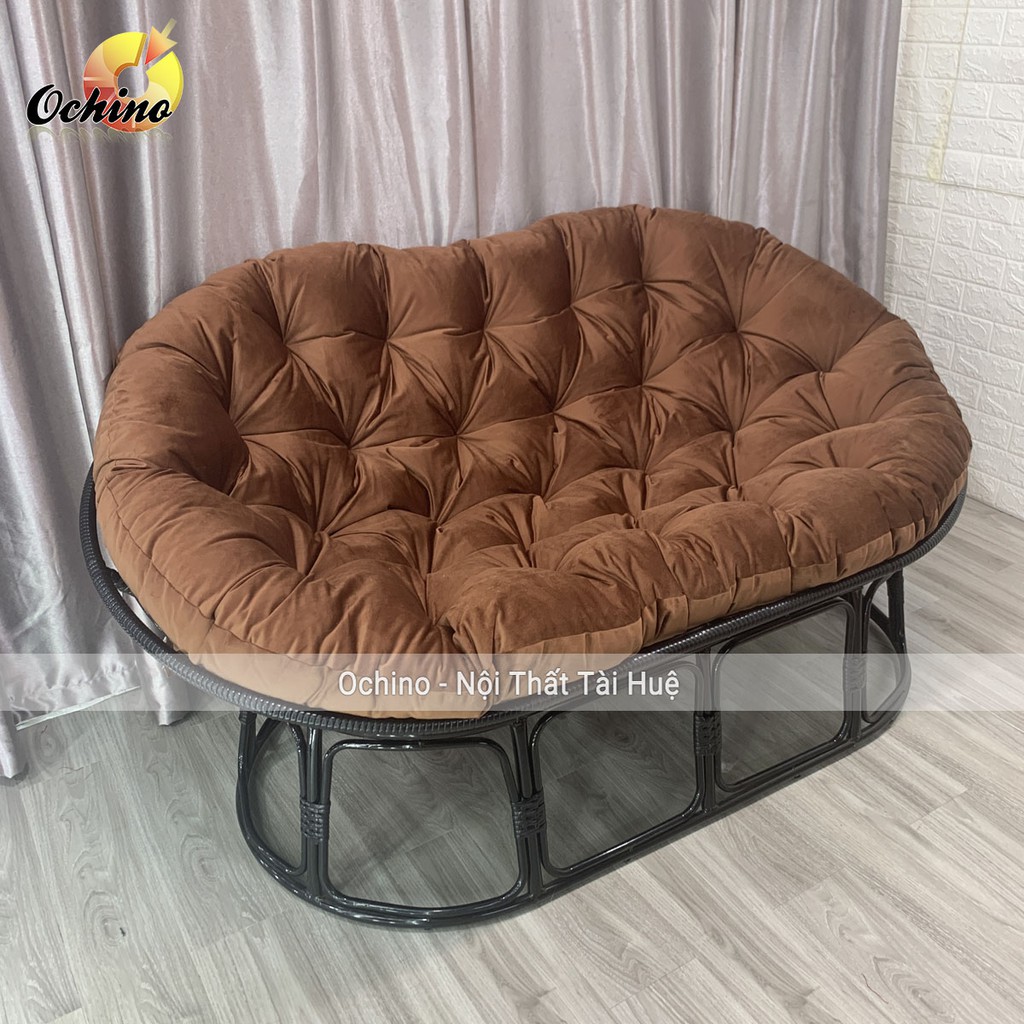 Ghế thư giãn Papasan Đôi Hàng đẹp có sẵn (được chọn đệm theo yêu cầu)