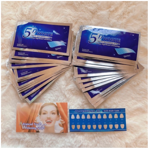 1 miếng Dán Trắng Răng 5D White Teeth Whitening Strip