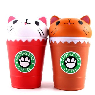 squishy cốc cà phê mèo