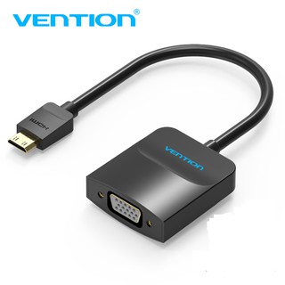 Cáp chuyển Mini HDMI to VGA Vention AGABB hỗ trợ nguồn + audio