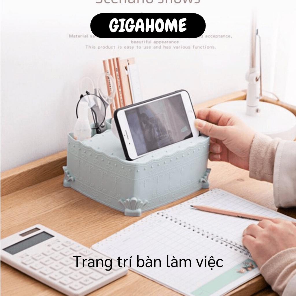 Hộp khăn giấy đa năng  GIÁ VỐN] Hộp nhựa đựng khăn giấy có kệ đựng vật dụng tiện lợi, sử dụng xe ô tô, phòng họp 8471