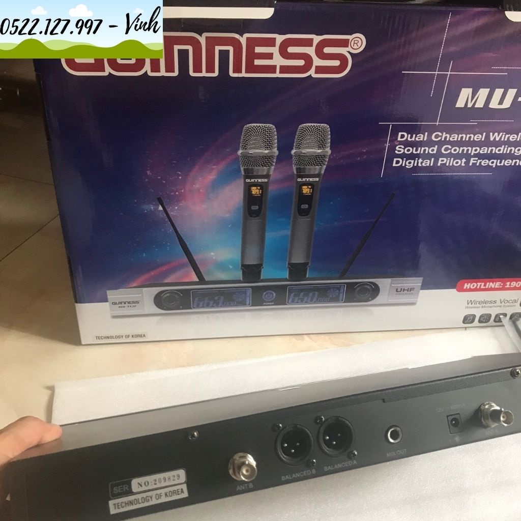 Micro Không Dây GUINNESS MU-117S - Hàng Chính Hãng - Gia Khang Shop