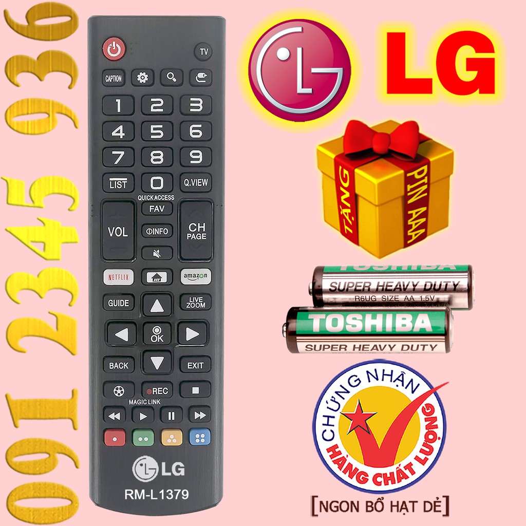 Điều khiển LG mã số RM-L1379 cho Tivi Smart. (Mẫu số 6)