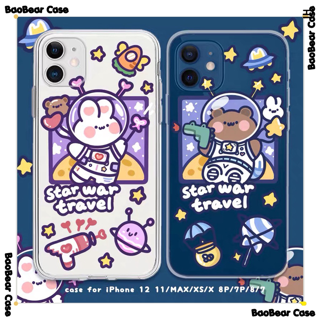 Ốp Đôi Star War Gấu & Thỏ iPhone13promax , 13pro , 13, 12promax, 12pro, 12, 11promax, 11pro, 11, Xr, Xsmax, Xs, X, 7/8pl