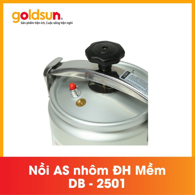 Nồi ÁP SUẤT GOLDSUN  nhôm ĐH Mềm DB – 2501