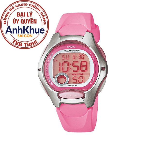 Đồng hồ nữ dây nhựa Casio chính hãng Anh Khuê LW-200-4BVDF (34mm)