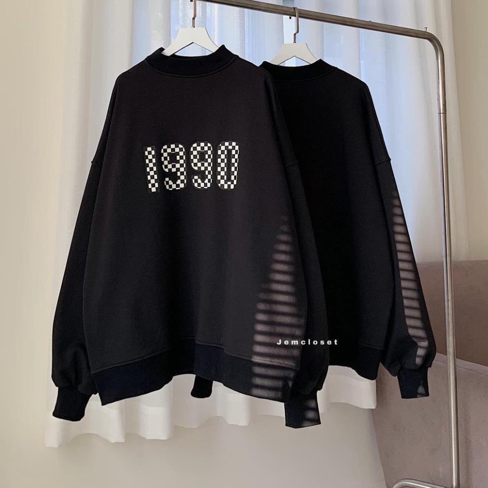 [Quà tặng kẹo] Áo sweater nỉ bông unisex 1990 cotton ,chất nỉ cotton dày mịn đẹp,Form nam <65kg, Nữ <55kg | BigBuy360 - bigbuy360.vn