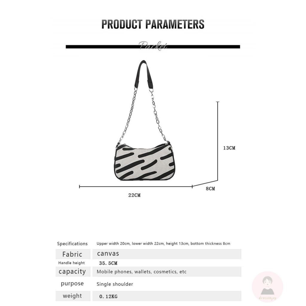 Túi Xách Canvas Cỡ Lớn Phối Dây Xích Và Khóa Kéo Thời Trang Cho Nữ