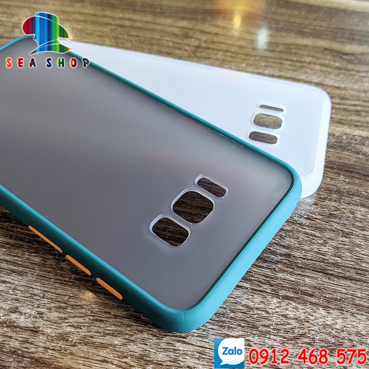 Ốp lưng Samsung S8 Plus SM-G955 viền nhựa dẻo chống sốc - Mặt lưng nhám