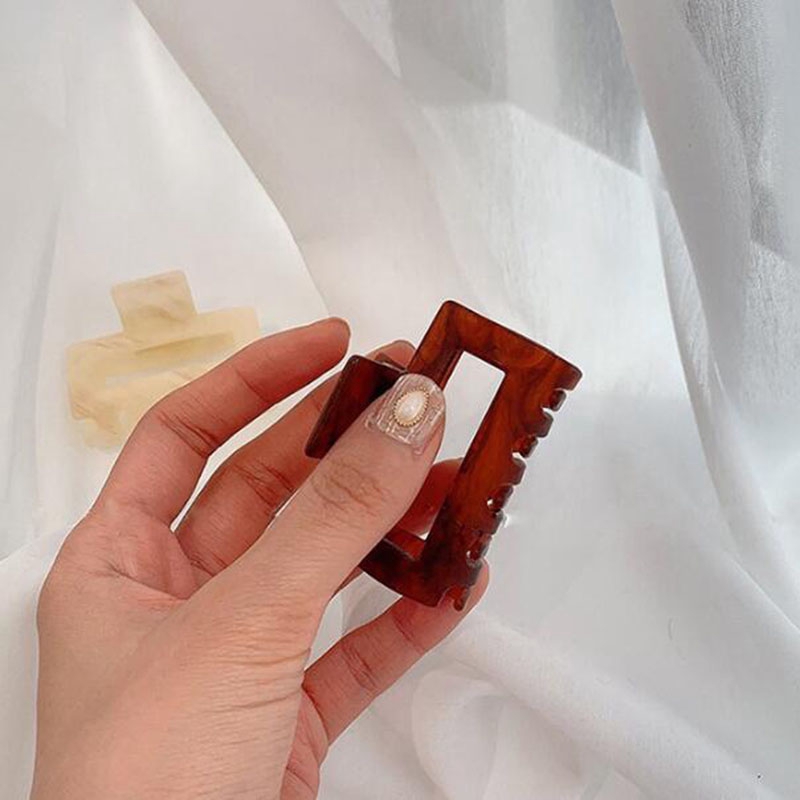 Kẹp tóc càng cua bằng acrylic hình chữ nhật