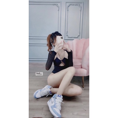 Áo bodysuit khoét pha lưới sexy | BigBuy360 - bigbuy360.vn