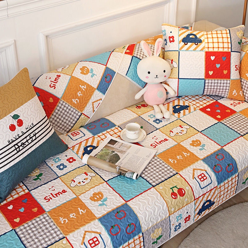 Đệm Sofa Họa Tiết Hoạt Hình Bốn Mùa Sofa Phổ Thông đệm Chống Trượt Ghế Sofa Phổ Thông Bọc Bảo Vệ Sofa đơn Giản đệm Lưng đệm