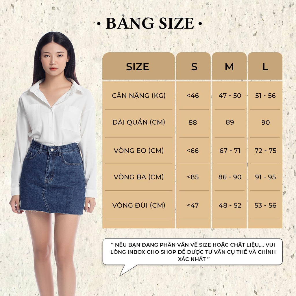 Chân váy jean rách - Chân váy chữ A cạp cao hai lớp trẻ trung cá tính - La’coba