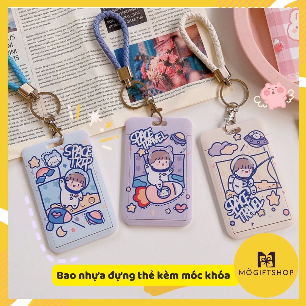 Bao đựng thẻ kèm móc khóa phi hành gia