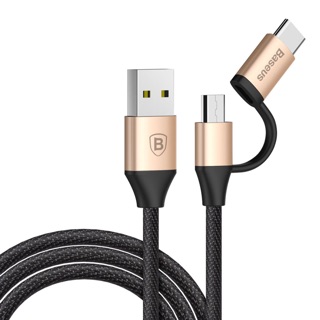 Cáp 2 trong 1 micro và type C Baseus