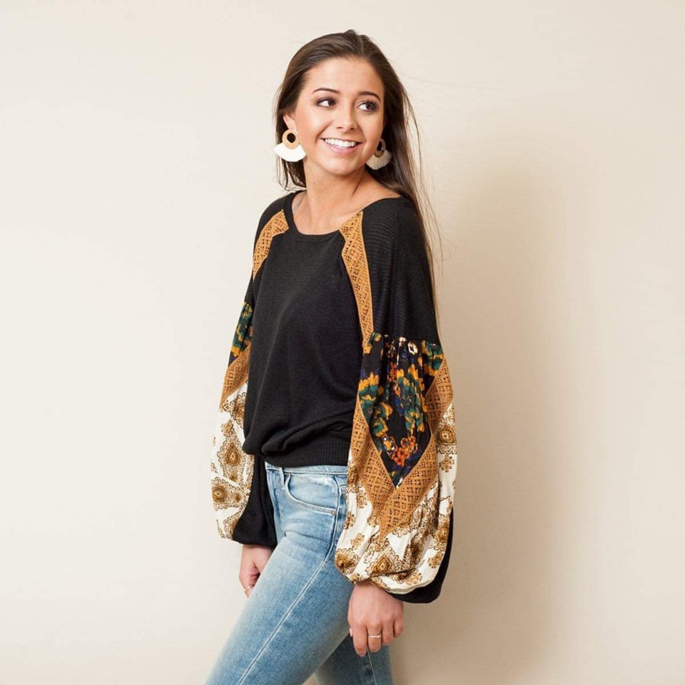 ÁO LEN TAY PHỐI FREE PEOPLE