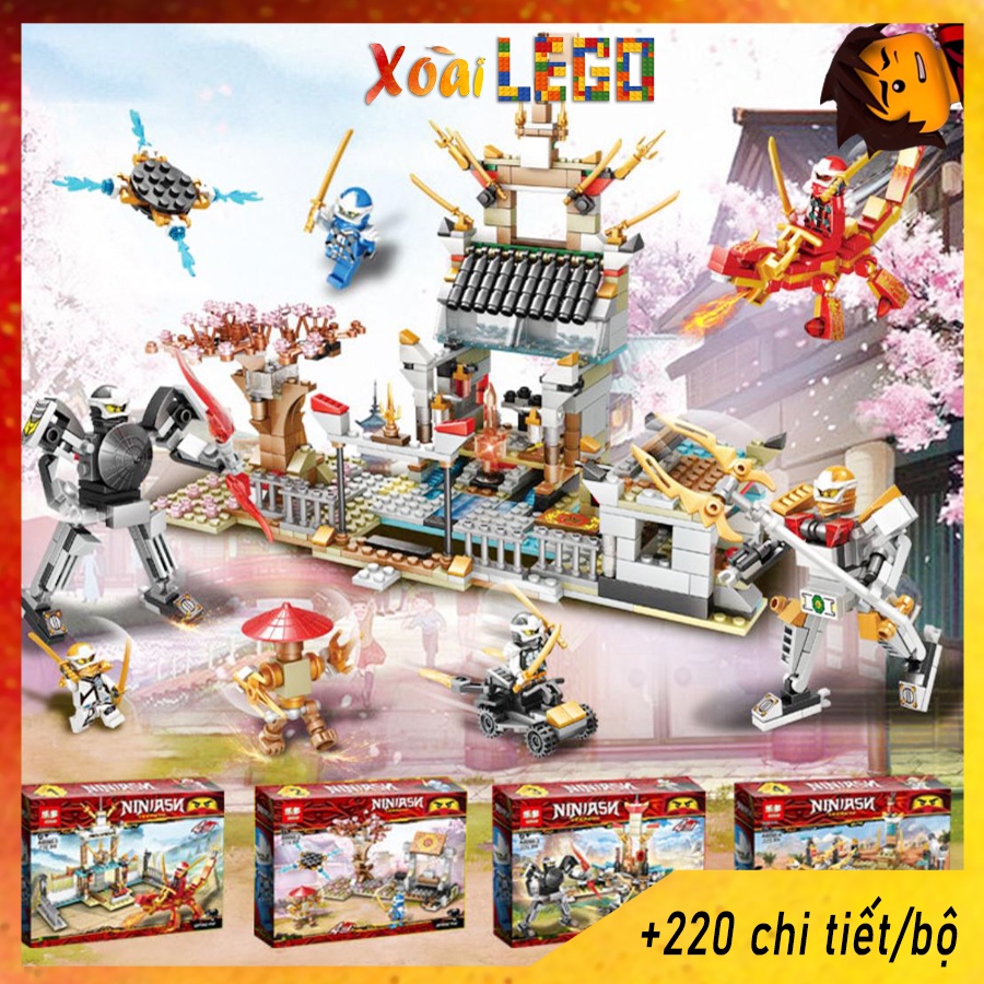 Đồ chơi lắp ráp ninjago mẫu A8090 ngôi đền cổ cùng chiến binh ninjago +220PCS/bộ