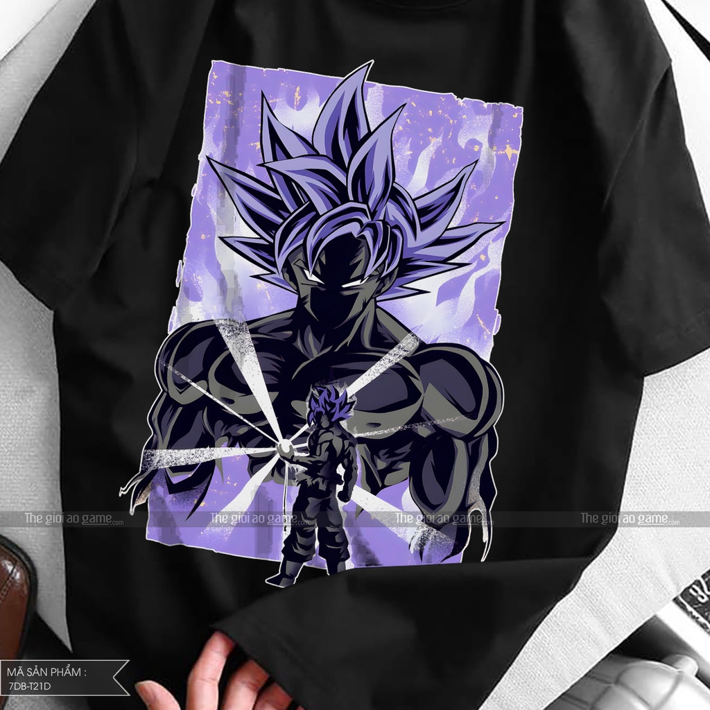Áo phông dragon ball Goku nam nữ Áo Goku dragon ball  trắng đen form rộng unisex cotton co giãn thoáng mát T21