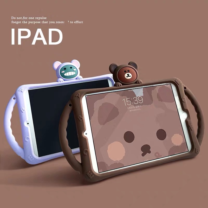 Ốp Máy Tính Bảng Silicon Mềm Chống Rơi Hình Gấu Và Khủng Long Cho Ipad 2018 Mini / 3 Mini5 Air2 Pro9.7 ipad2 ipad6 10.2