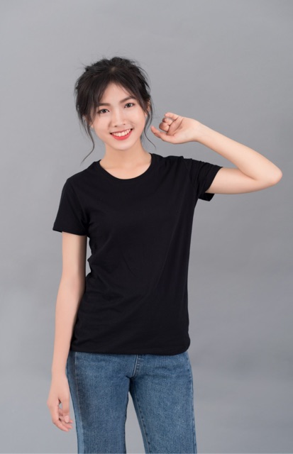 Áo thun nữ cao cấp Gold Rhino 100% cotton màu đen