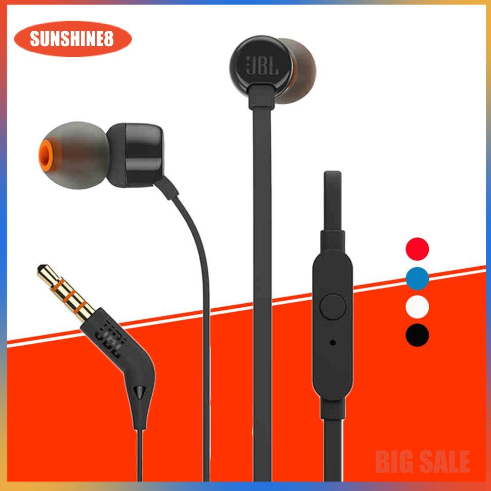 【SUN】JBL T290 In-ear Gaming Sports Music Earphones Wired Stereo Earphones