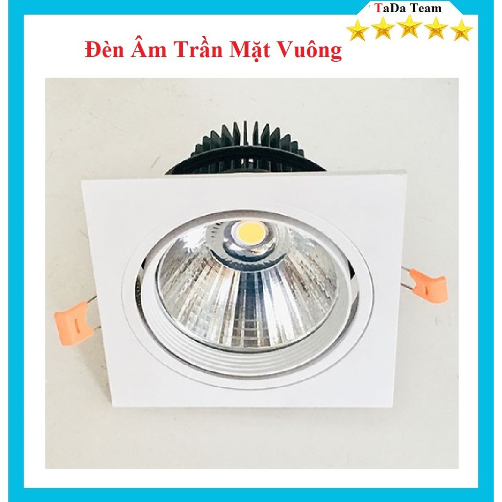 Đèn âm trần mặt vuông, Vỏ trắng, Chiếu rọi, Công suất: 7w, 12w as: Vàng, Trắng, Trung tính.