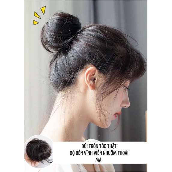 Búi tròn tóc thật cao cấp Hàn quốc