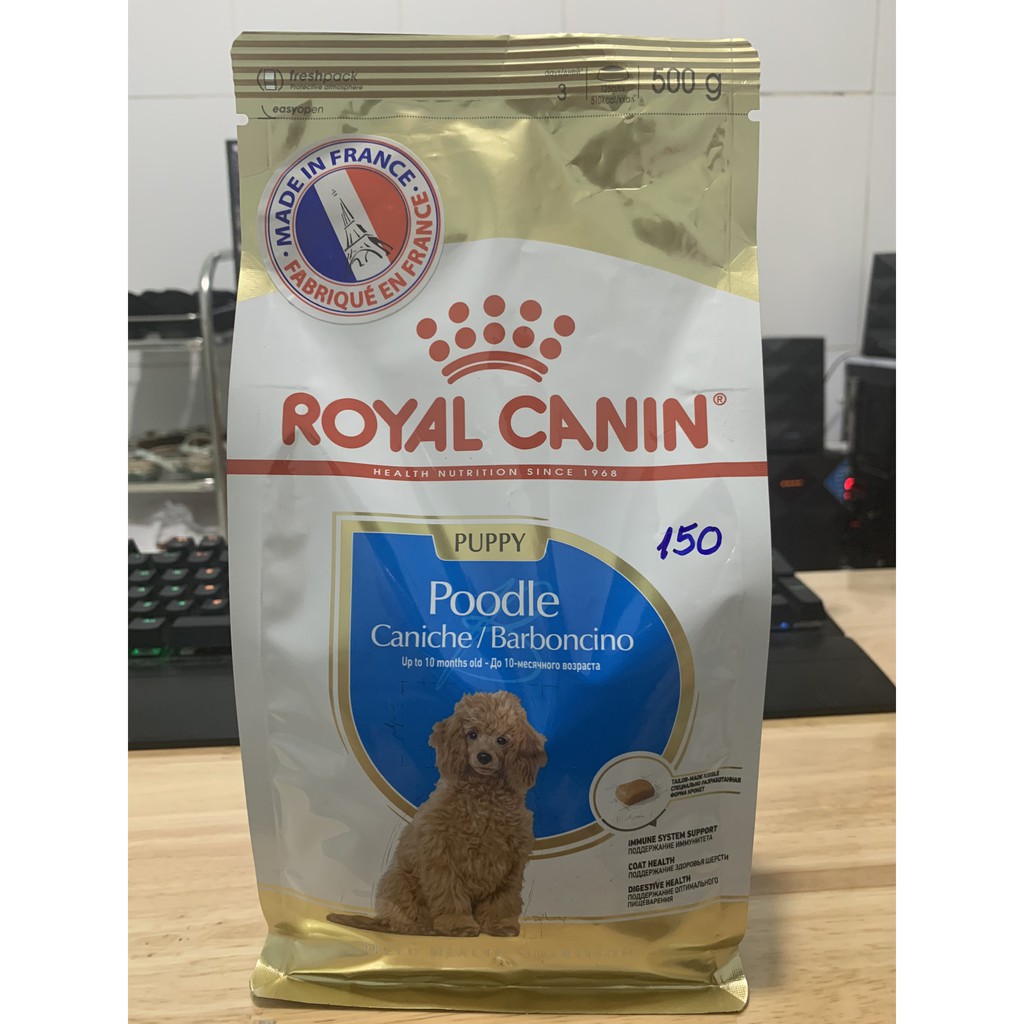 [Mã PET50K giảm Giảm 10% - Tối đa 50K đơn từ 250K] Thức ăn cho chó con ROYAL CANIN Poodle Puppy túi 500g