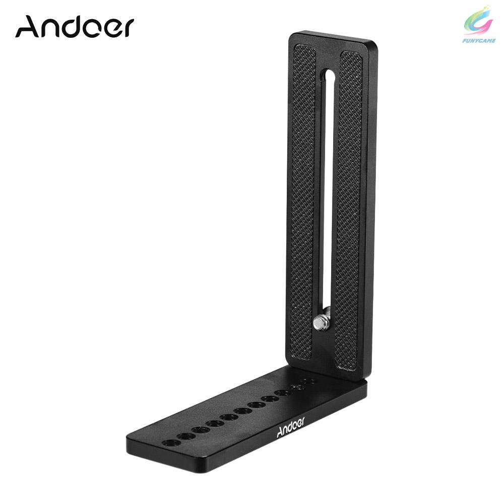 Mới Giá Đỡ Chữ L Andoer Bằng Hợp Kim Nhôm Kèm Ốc Vít 1 / 4 Inch Cho Chân Máy Ảnh