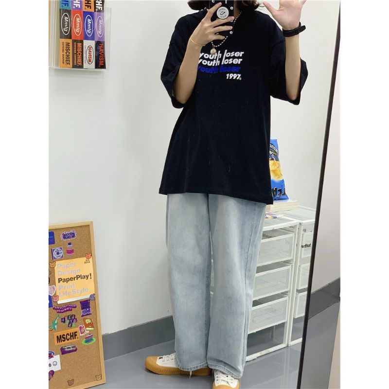 Áo thun ❤có size❤ tay lỡ unisex Youth loser