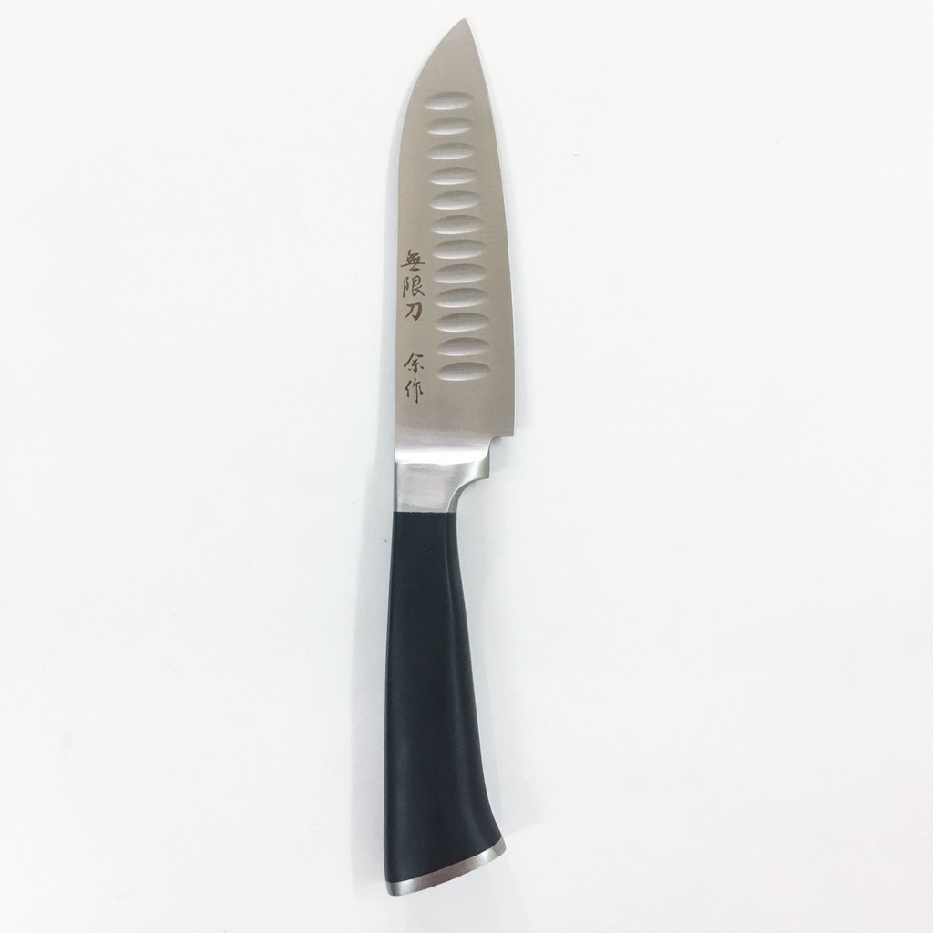 Dao Bếp Santoku Chuẩn Nhật Super Chef Lưỡi Chống Dính Siêu Sắc Bén DAO W
