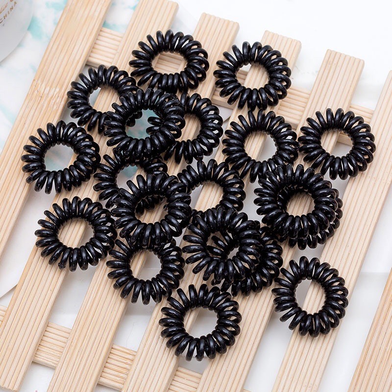 Set 10 Dây Buộc Tóc Lò Xo Dạng Dây Điện Thoại