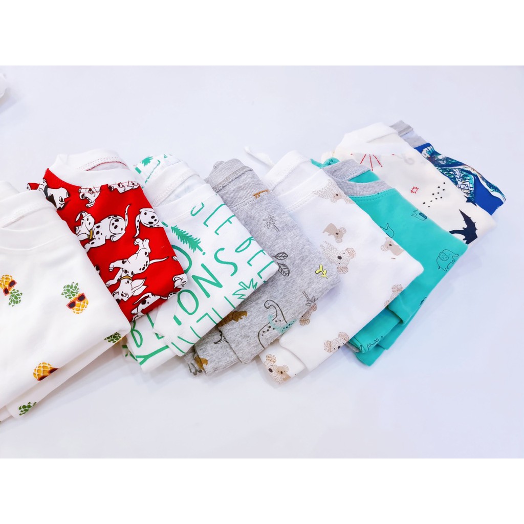 Bộ cotton thun sát nách bé trai cao cấp xuất Hàn HM001C