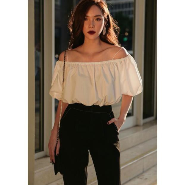 [CÓ SẴN] Áo croptop trắng trễ vai, tay phồng trẻ trung, năng động bigsize váy đầm nữ đẹp đi biển giá rẻ ་