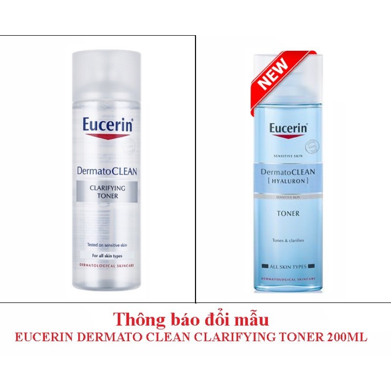 Combo Eucerin kem chống nắng Sun Fluid Mattifying SPF50+ 50ml &amp; nước tẩy trang da nhạy cảm Dermatoclean Micellar 200ml