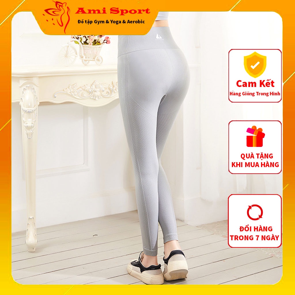 Quần legging tập gym nữ, nâng mông tôn dáng, vải co giãn thoải mái Free Size B05