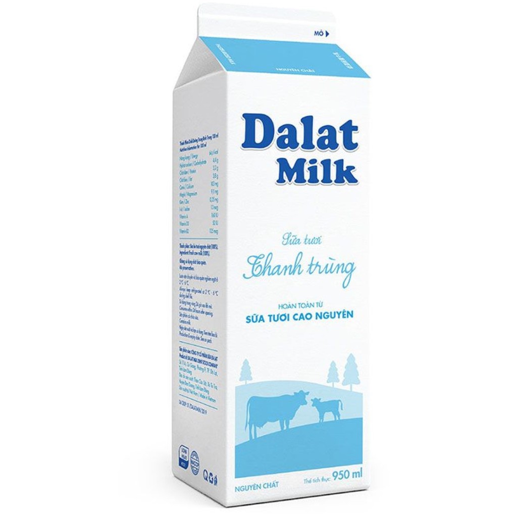 Sữa Tuwoi Thanh Trùng Đà Lạt Milk, 950ml