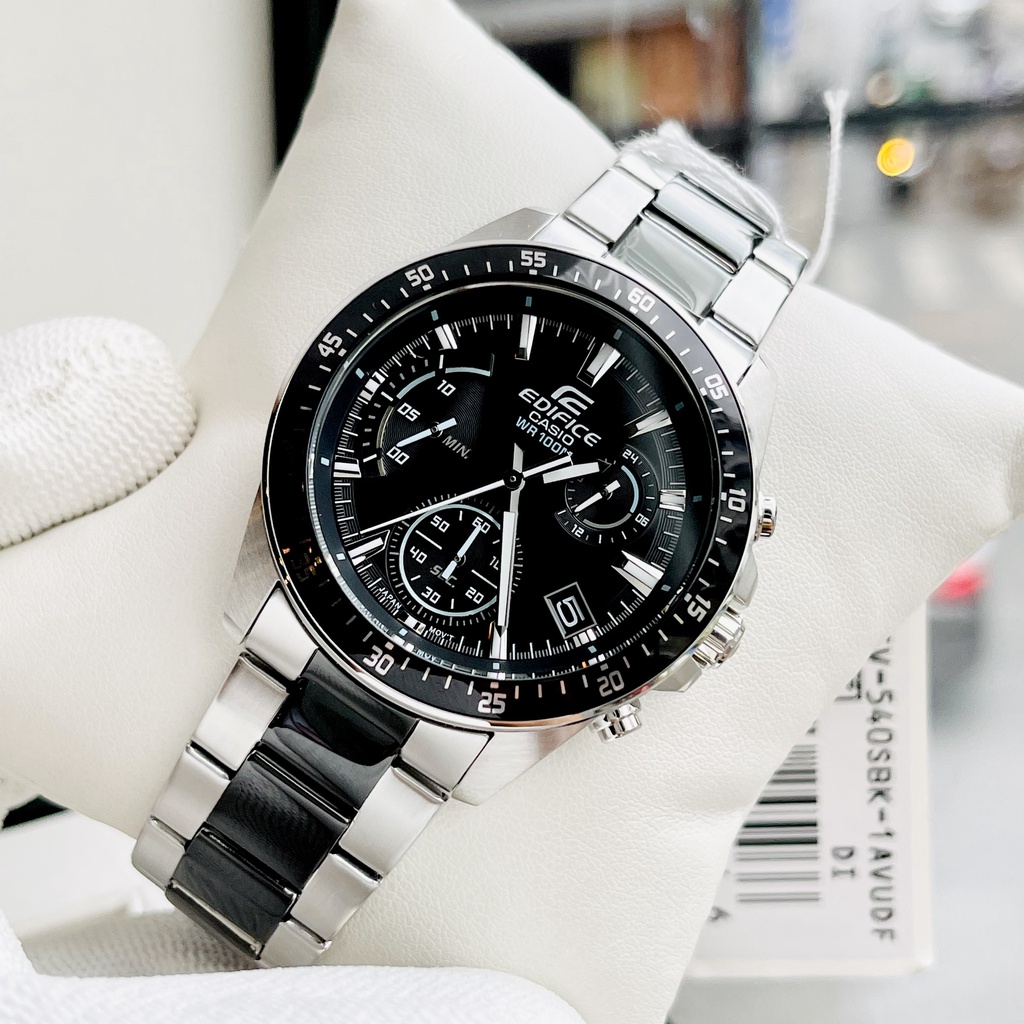 Đồng hồ Nam Casio Edifice EFR 540SBK-1A Dây thép Demi đen Bảo hành 5 năm Hyma watch