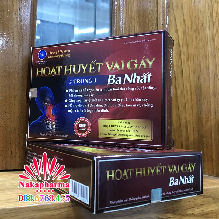 Hoạt Huyết Vai Gáy Ba Nhất – Giúp giảm đau mỏi đầu, vùng vai gáy, đau nhức xương khớp, tăng cường lưu thông khí huyết