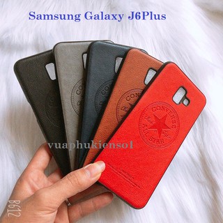 Samsung galaxy j6plus ốp lưng giả da converse ảnh thật 100%
