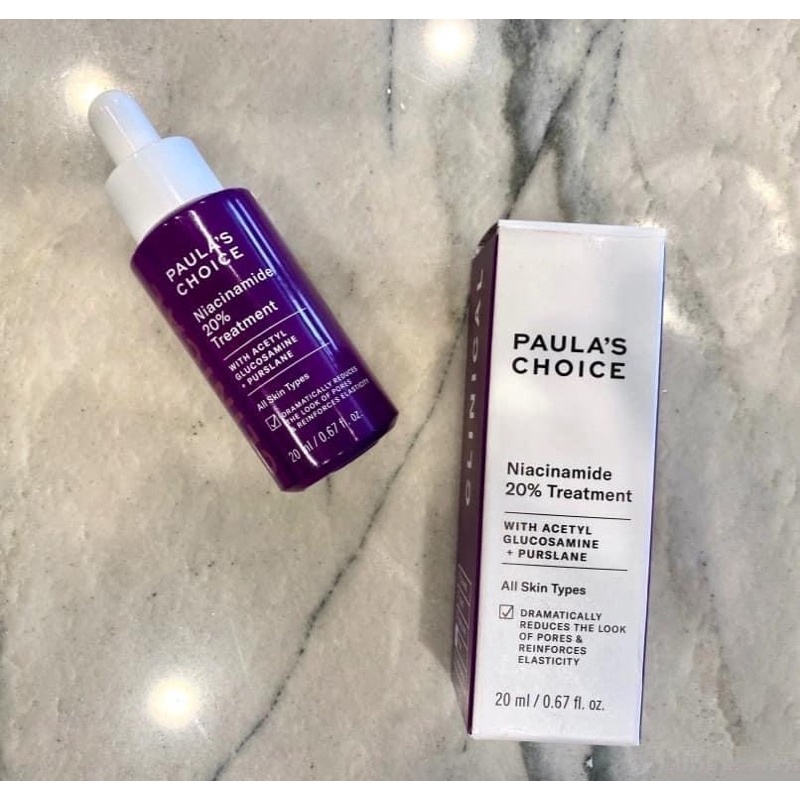 Serum sáng da thu nhỏ lỗ chân lông Nia 20 Nia 10 Paula Niacinamide 10% 20%