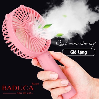 (Nhập mã DOGIBA10 giảm 10% cho đơn từ 99k) ✅ Quạt Mini Tích Điện Cầm Tay 1200mAH Sạc USB + Pin ⚡ Đế Có Giá Đỡ Điện Thoại