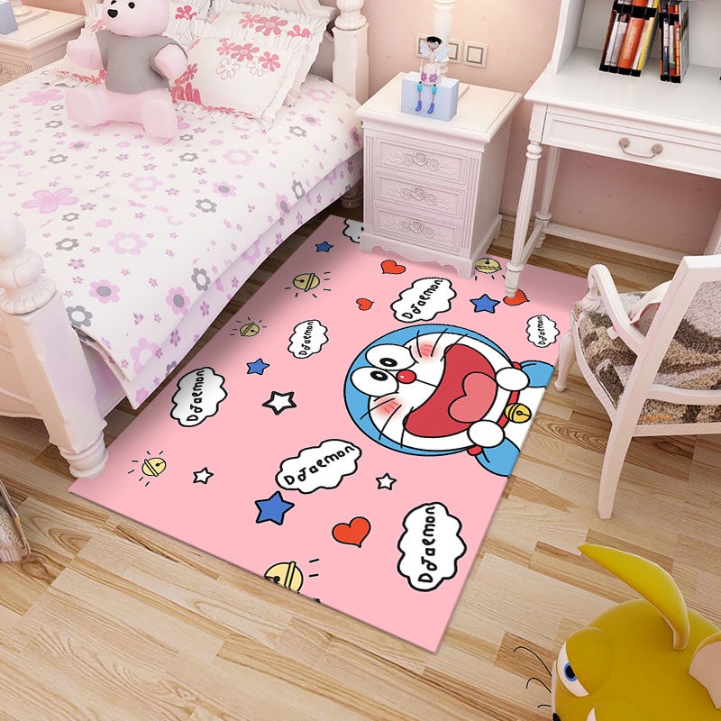 Tấm thảm lót sàn trang trí hình doraemon đáng yêu Bz8