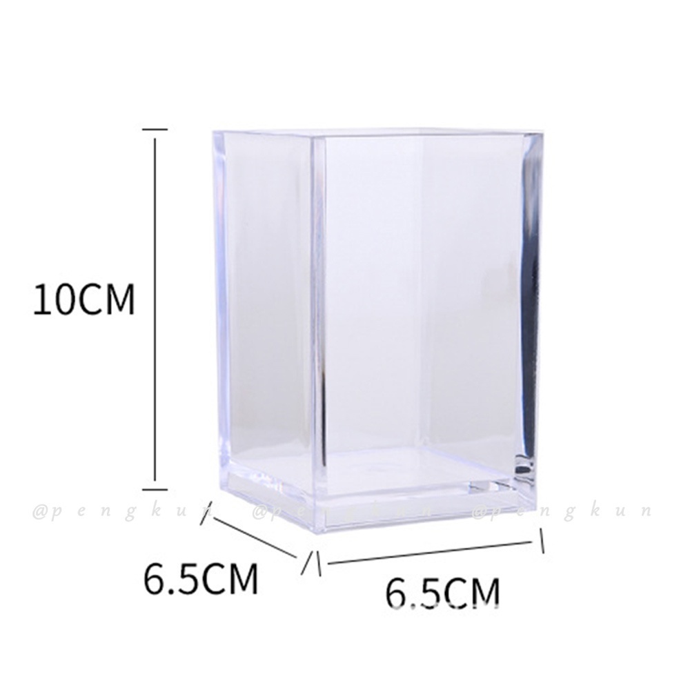 Hộp đựng bút / cọ trang điểm Muji bằng acrylic trong suốt phong cách hiện đại đa năng tiện lợi