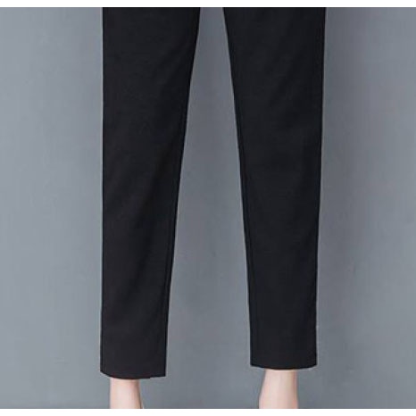 Quần tây nữ công sở đen dài ống đứng suông ,túi chéo ,Vải mềm co giãn 4 chiều