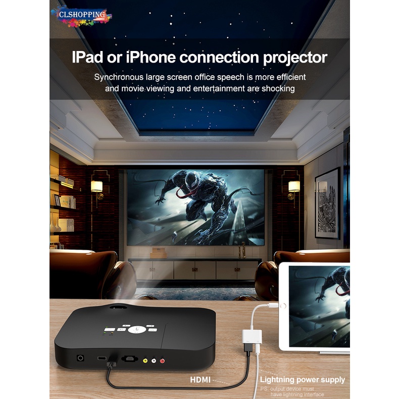 Bộ Chuyển Đổi 1080P Digital AV Sang HDMI Cho Điện Thoại Di Động i-Phone i-Pad Sang TV HD